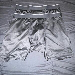 Athletic Works Gray Compression Shorts Moisture-Wicking